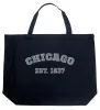 Chicago 1837 - Large Word Art Tote Bag sold by LA Pop Art