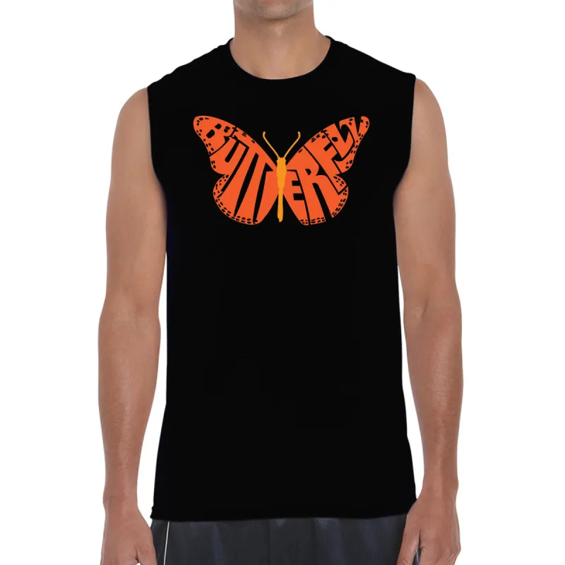 Butterfly - Men's Word Art Sleeveless T-Shirt sold by LA Pop Art