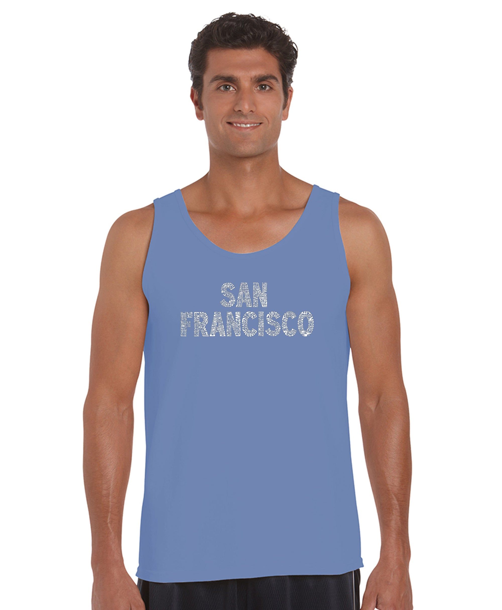 SAN FRANCISCO NEIGHBORHOODS - Men's Word Art Tank Top sold by LA Pop Art product image thumbnail 3