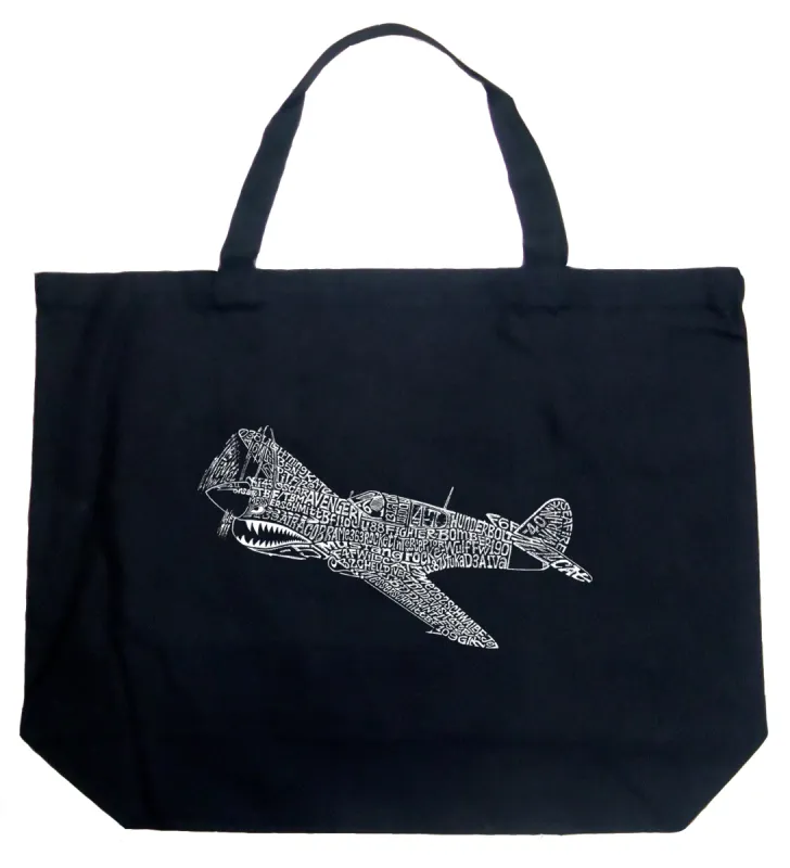 P40 - Large Word Art Tote Bag sold by LA Pop Art
