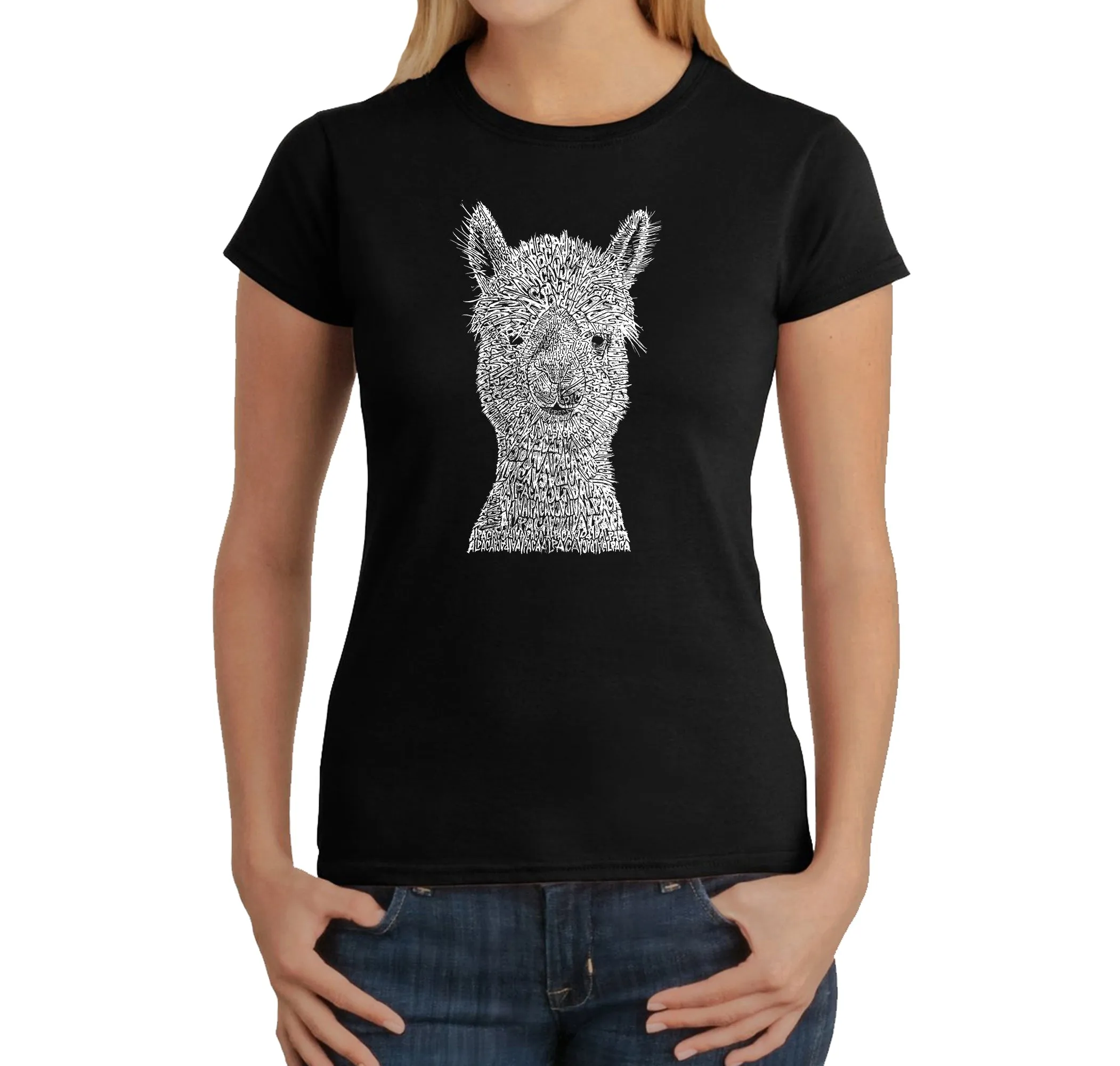 Alpaca - Women's Word Art T-Shirt sold by LA Pop Art
