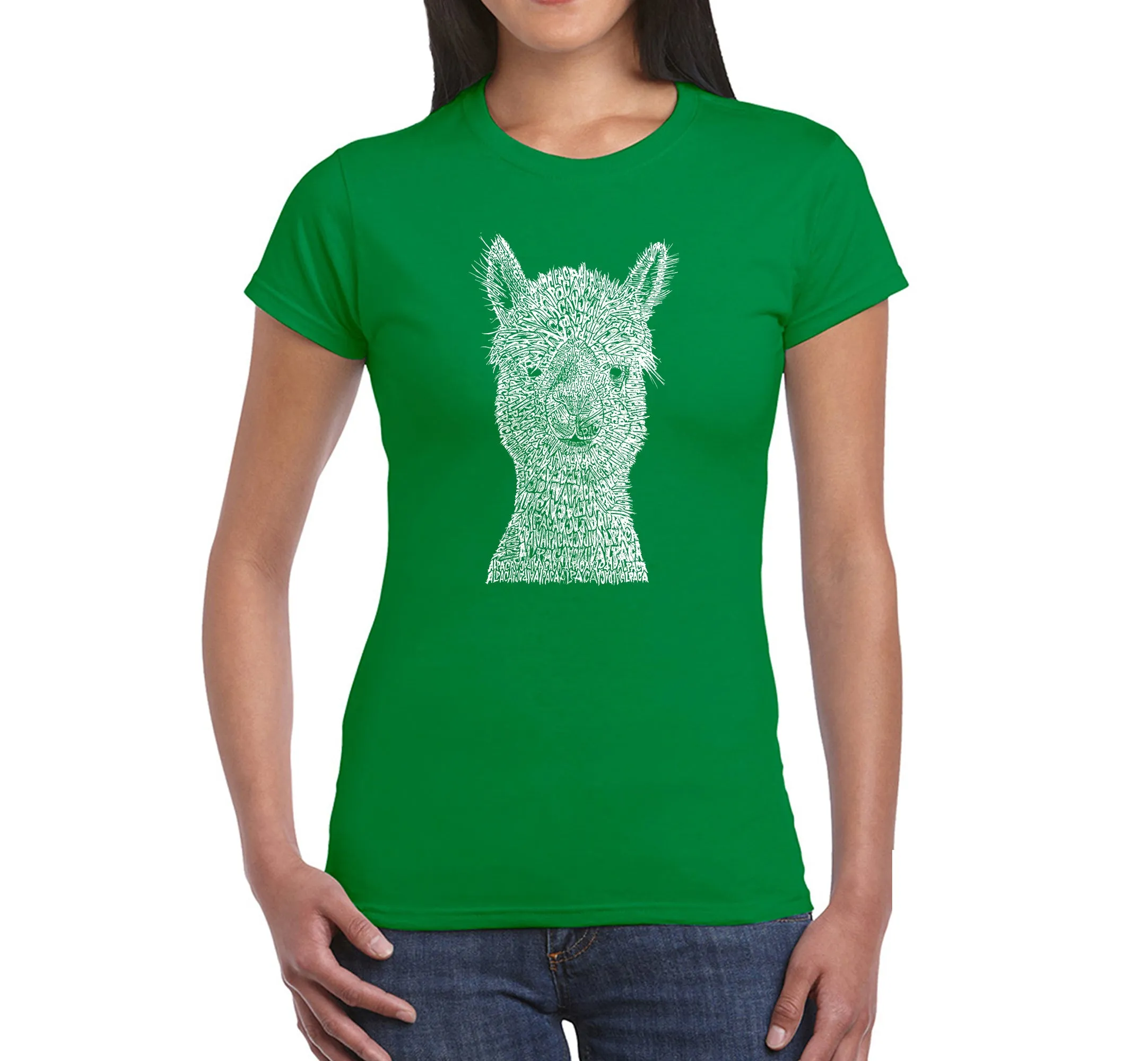 Alpaca - Women's Word Art T-Shirt sold by LA Pop Art product image thumbnail 5