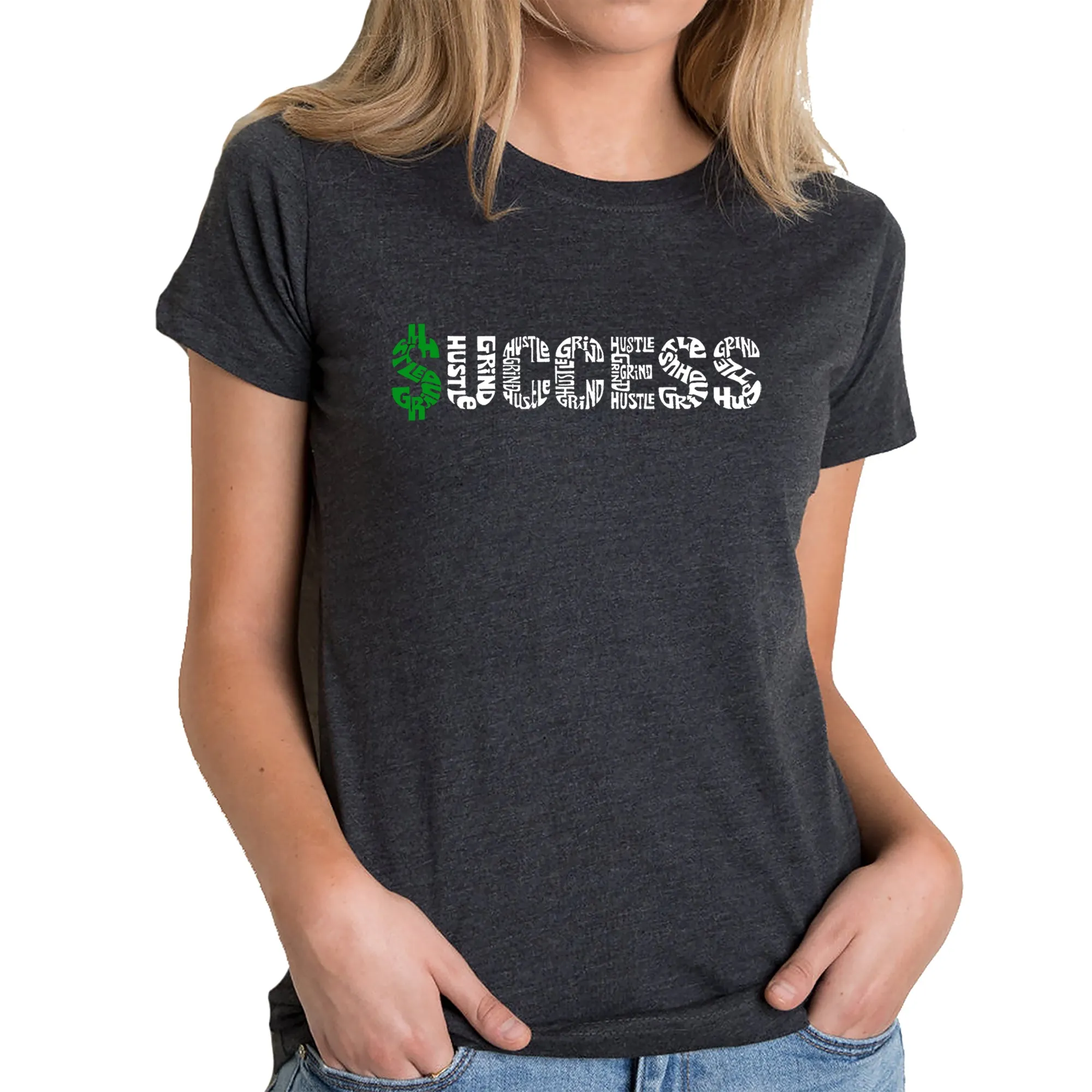Success - Women's Premium Blend Word Art T-Shirt sold by LA Pop Art