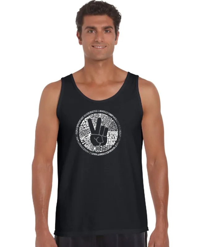 MAKE LOVE NOT WAR - Men's Word Art Tank Top sold by LA Pop Art