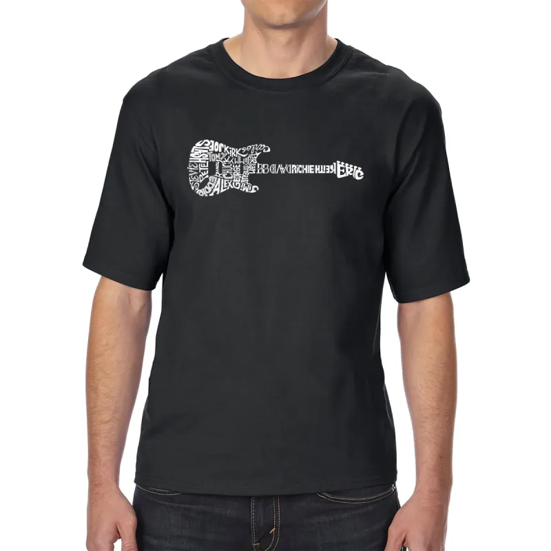 Rock Guitar - Men's Tall Word Art T-Shirt sold by LA Pop Art