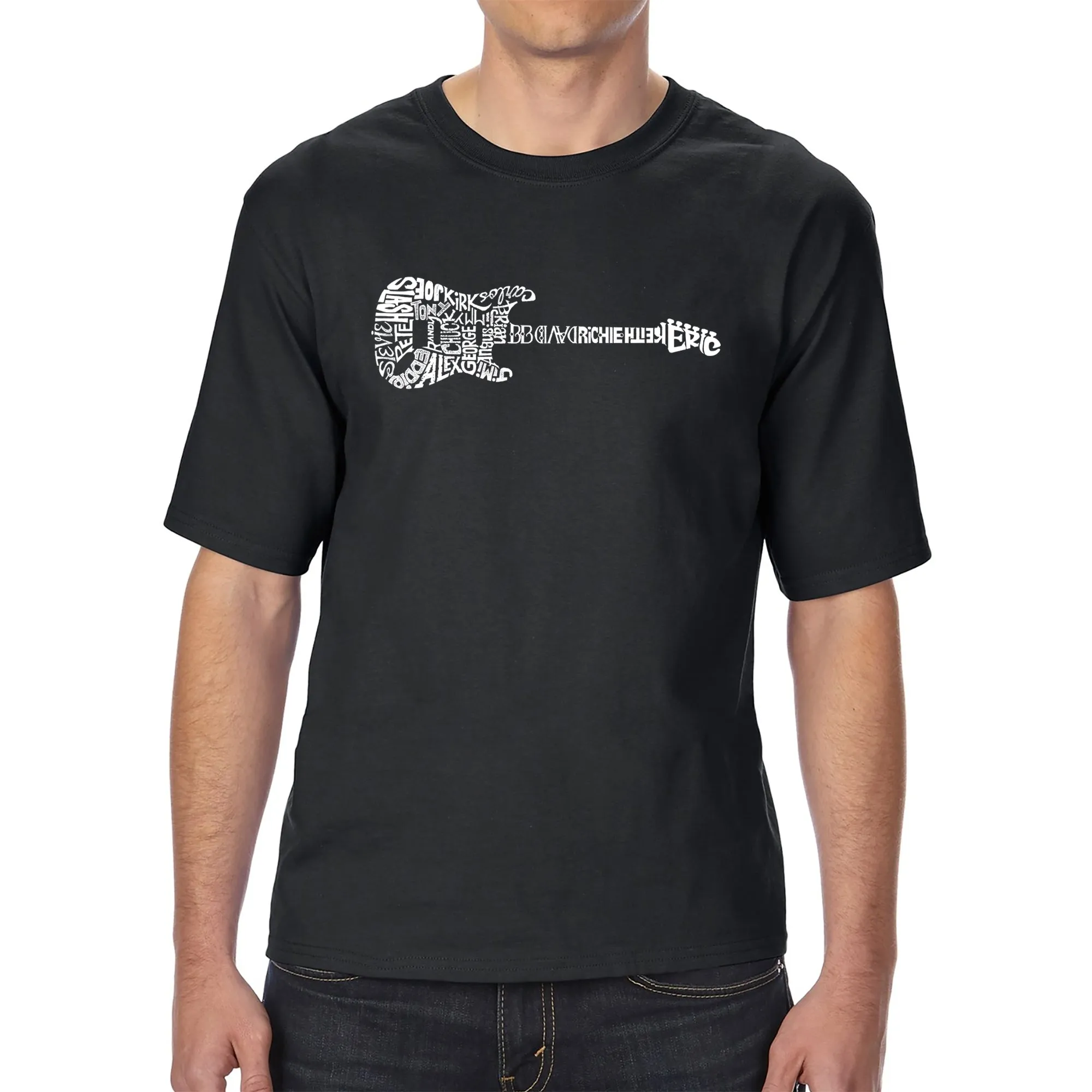 Rock Guitar - Men's Tall Word Art T-Shirt sold by LA Pop Art