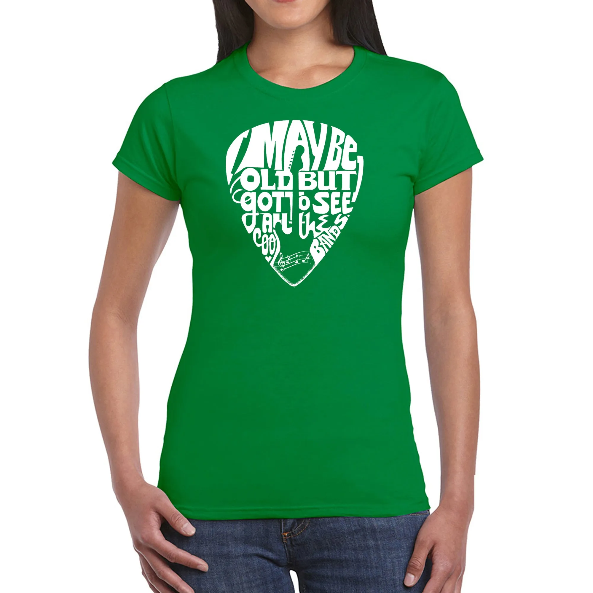 Guitar Pick - Women's Word Art T-Shirt sold by LA Pop Art product image thumbnail 5