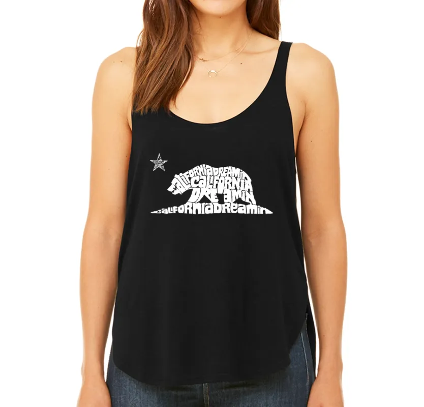 California Dreamin - Women's Word Art Flowy Tank Top sold by LA Pop Art