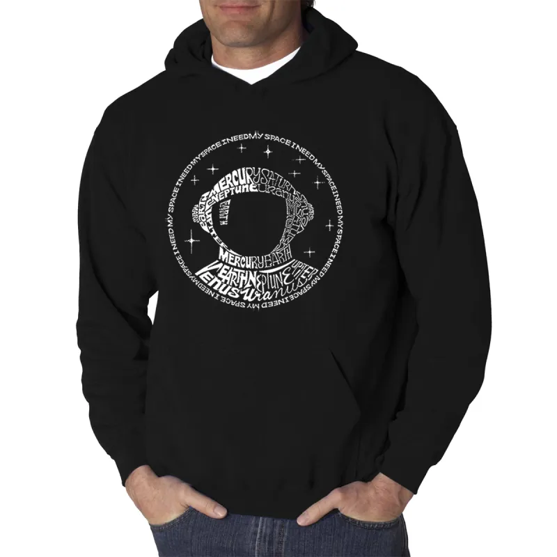 I Need My Space Astronaut - Men's Word Art Hooded Sweatshirt sold by LA Pop Art