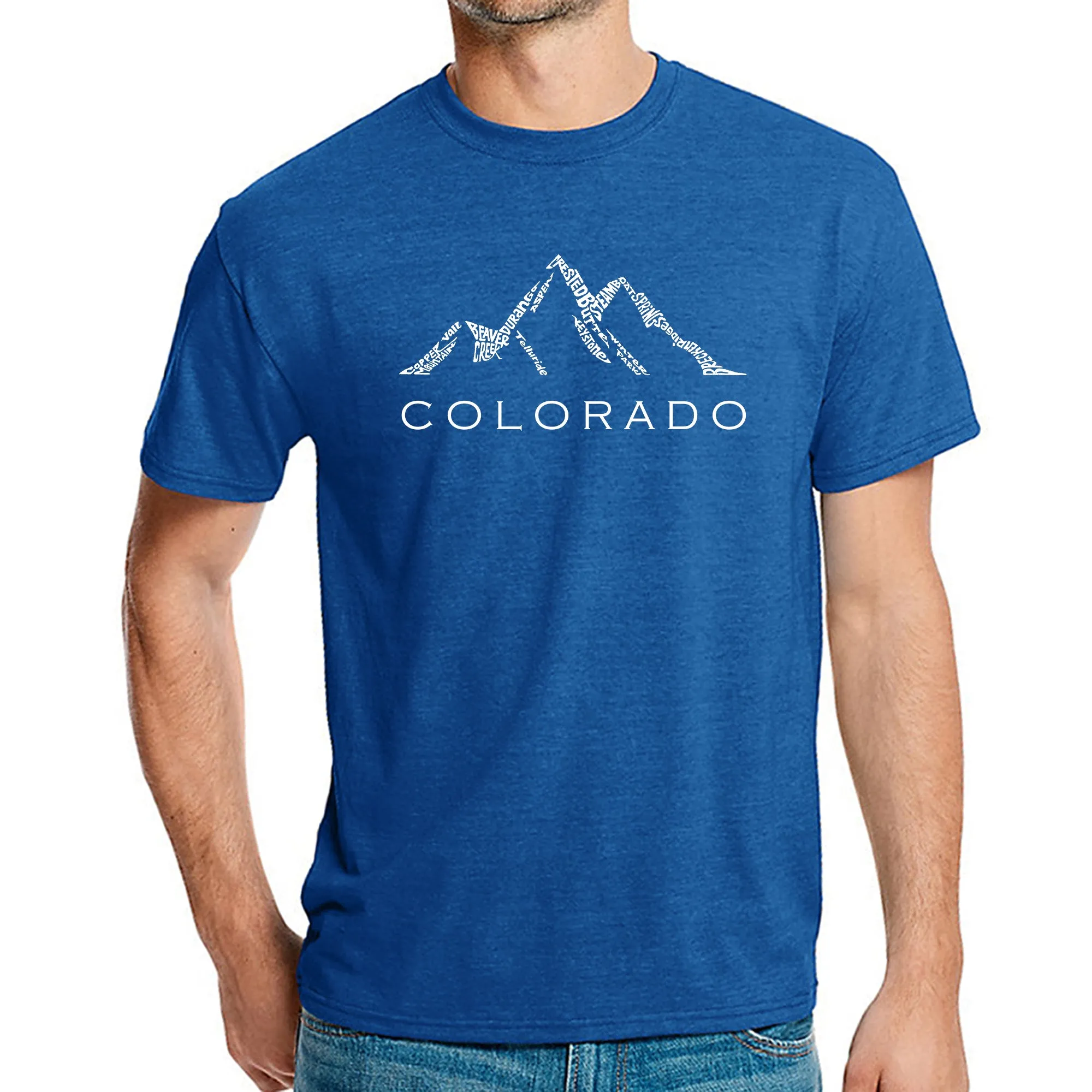 Colorado Ski Towns - Men's Premium Blend Word Art T-Shirt sold by LA Pop Art product image thumbnail 4