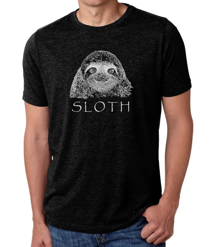 Sloth - Men's Premium Blend Word Art T-Shirt sold by LA Pop Art