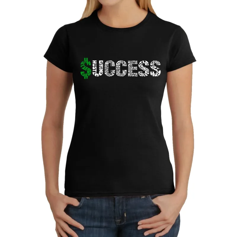 Success - Women's Word Art T-Shirt sold by LA Pop Art