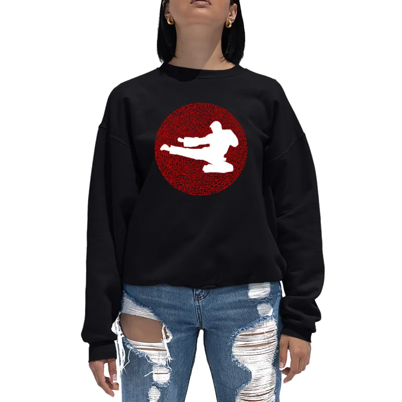 Types of Martial Arts - Women's Word Art Crewneck Sweatshirt sold by LA Pop Art