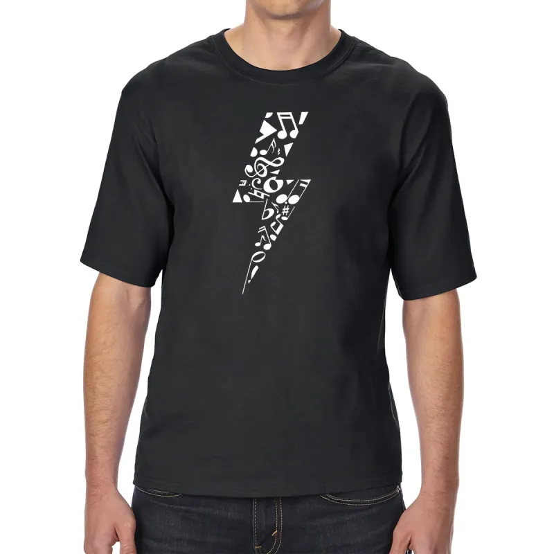 Lightning Bolt  - Men's Tall and Long Word Art T-Shirt sold by LA Pop Art