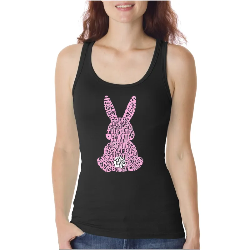 Easter Bunny - Women's Word Art Tank Top sold by LA Pop Art