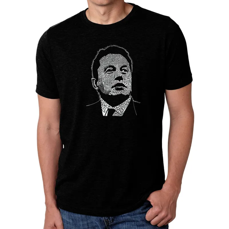 Elon Musk  - Men's Premium Blend Word Art T-Shirt sold by LA Pop Art