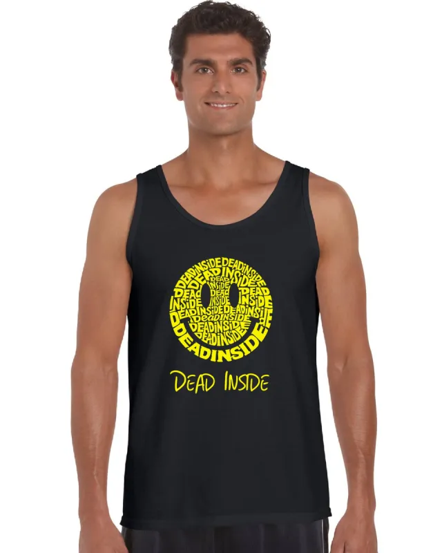 Dead Inside Smile - Men's Word Art Tank Top sold by LA Pop Art