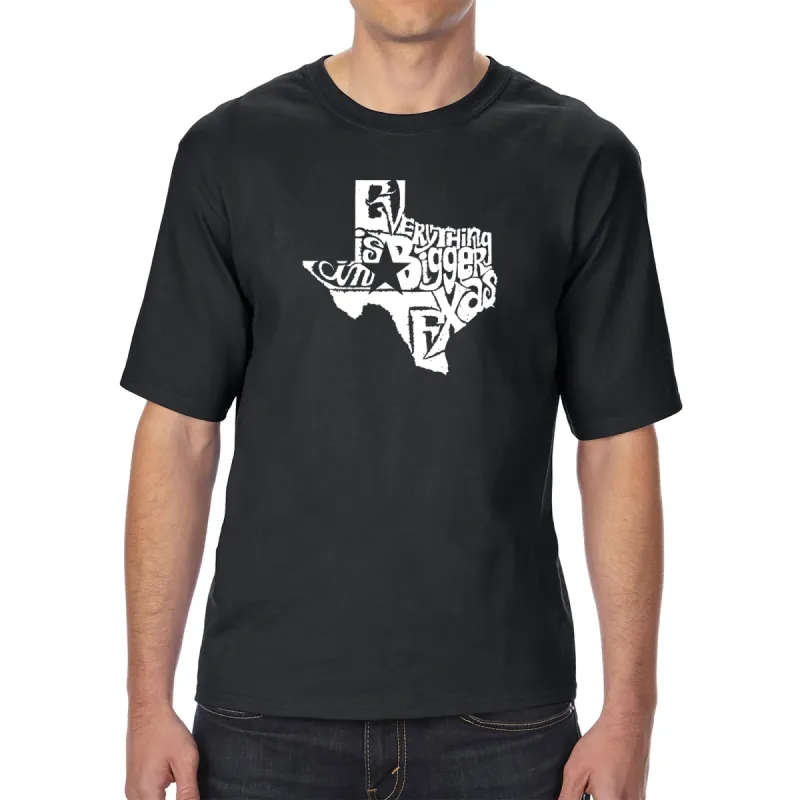 Everything is Bigger in Texas - Men's Tall Word Art T-Shirt sold by LA Pop Art