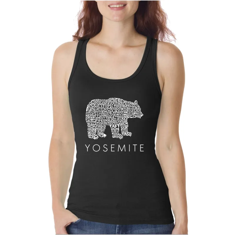 Yosemite Bear - Women's Word Art Tank Top sold by LA Pop Art