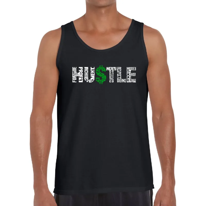 Hustle  - Men's Word Art Tank Top sold by LA Pop Art