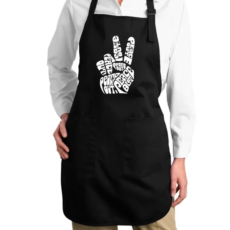 Peace Out  - Full Length Word Art Apron sold by LA Pop Art
