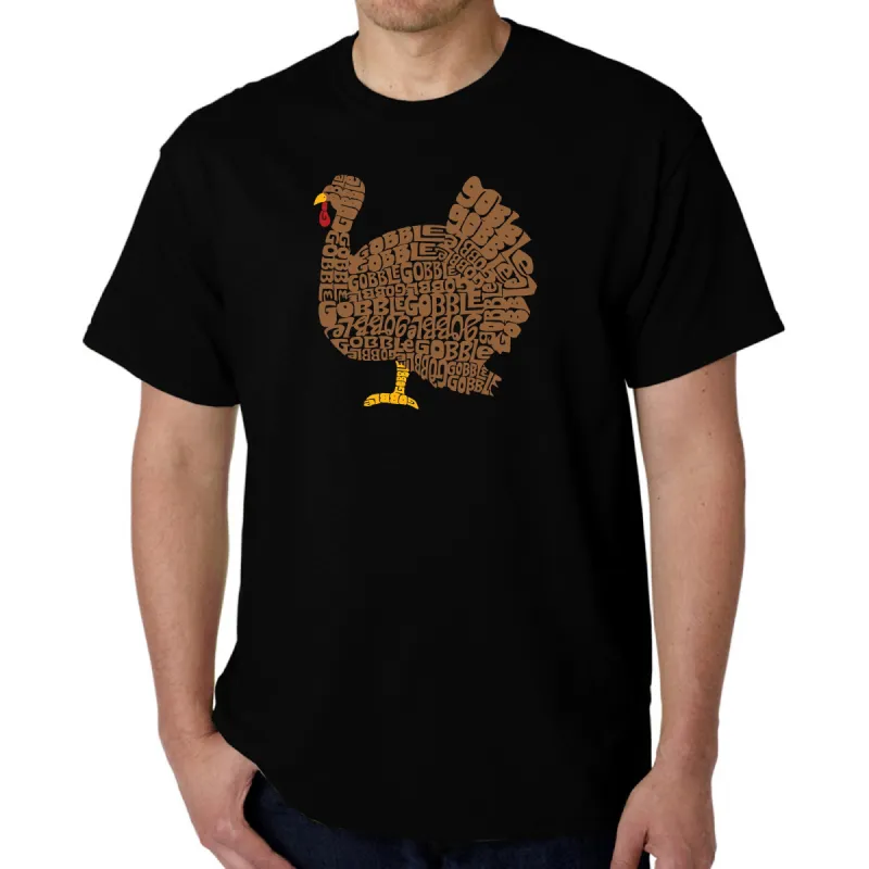 Thanksgiving - Men's Word Art T-Shirt sold by LA Pop Art