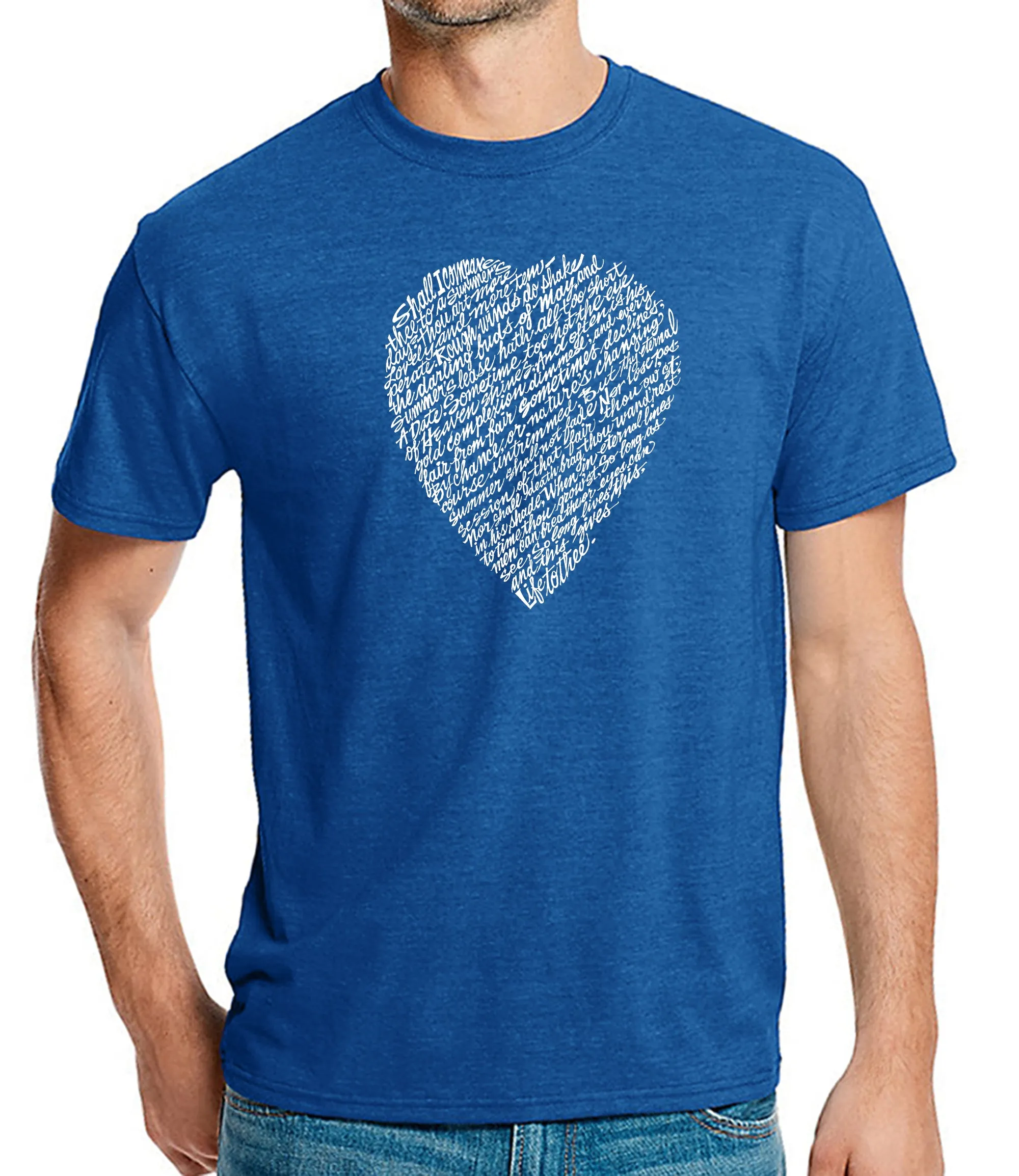 WILLIAM SHAKESPEARE'S SONNET 18 - Men's Premium Blend Word Art T-Shirt sold by LA Pop Art product image thumbnail 5
