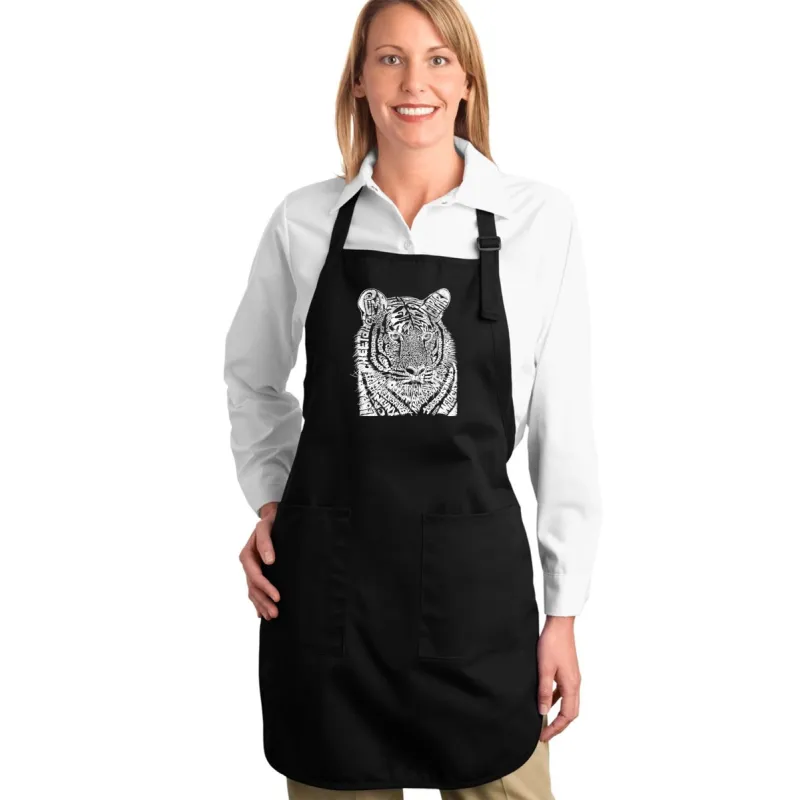 Big Cats - Full Length Word Art Apron sold by LA Pop Art