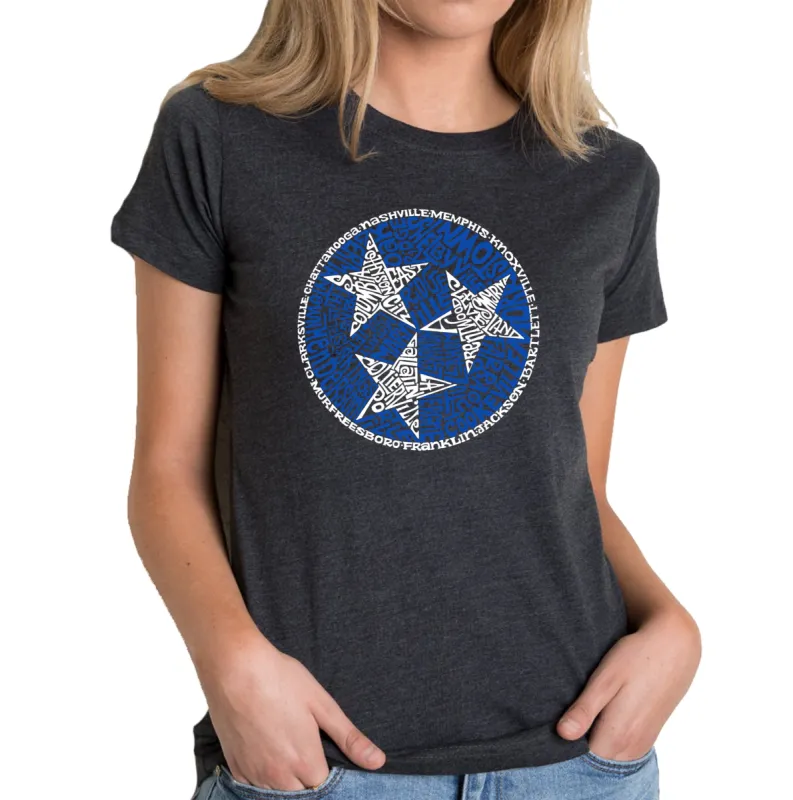 Tennessee Tristar - Women's Premium Blend Word Art T-Shirt sold by LA Pop Art