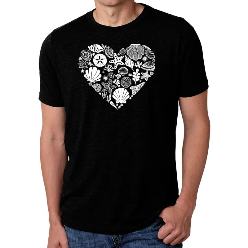 Sea Shells - Men's Premium Blend Word Art T-Shirt sold by LA Pop Art