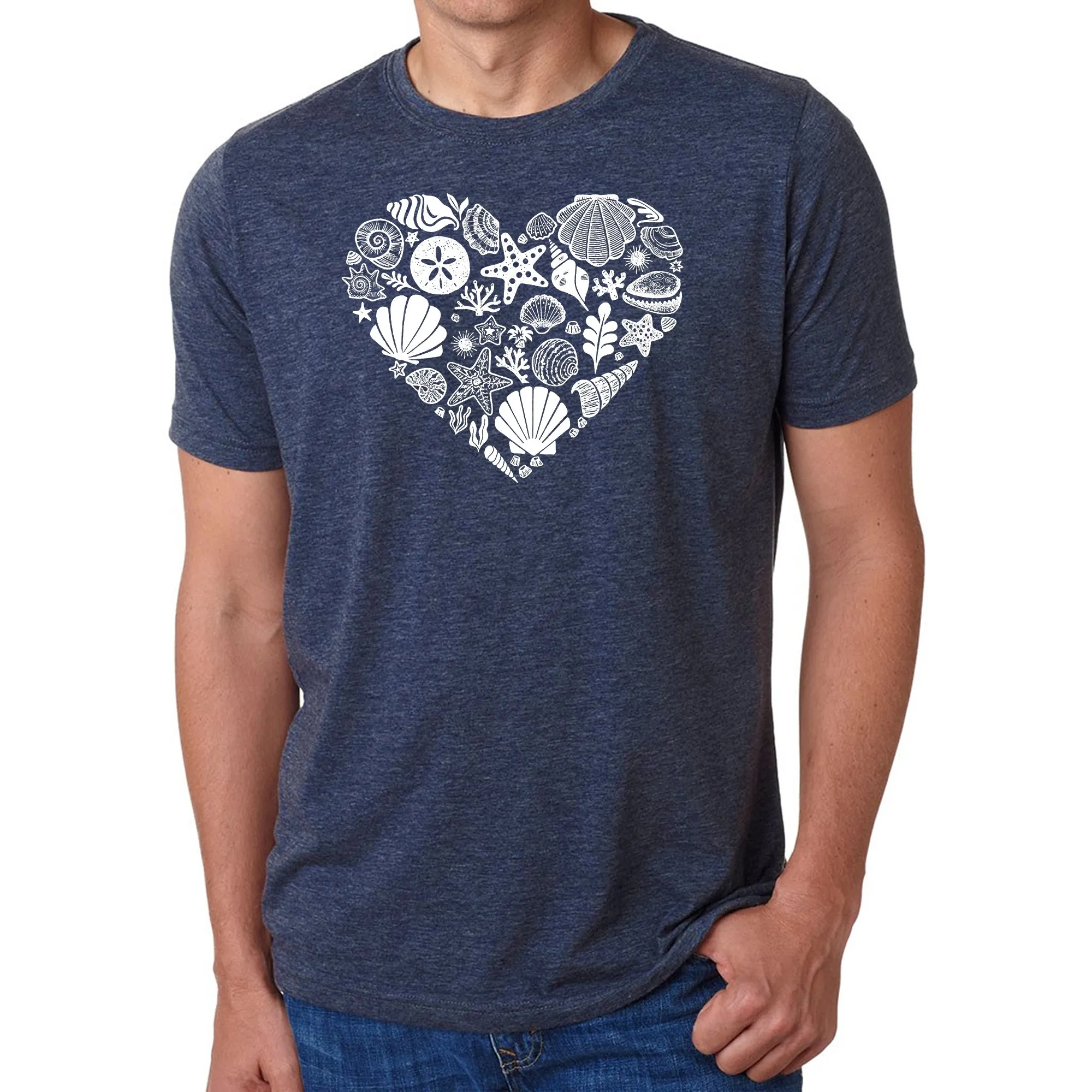 Sea Shells - Men's Premium Blend Word Art T-Shirt sold by LA Pop Art product image thumbnail 3