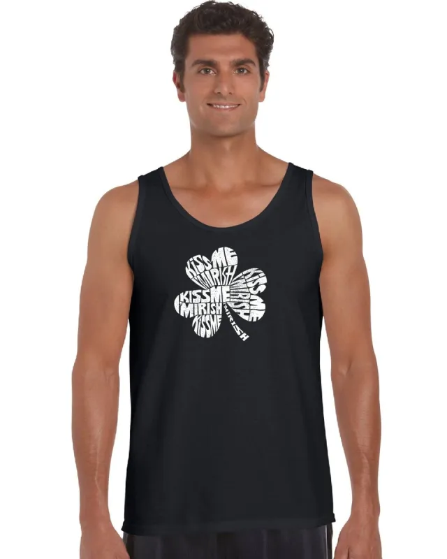 KISS ME I'M IRISH - Men's Word Art Tank Top sold by LA Pop Art