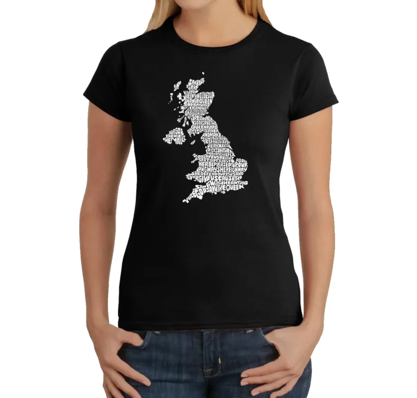 GOD SAVE THE QUEEN - Women's Word Art T-Shirt sold by LA Pop Art