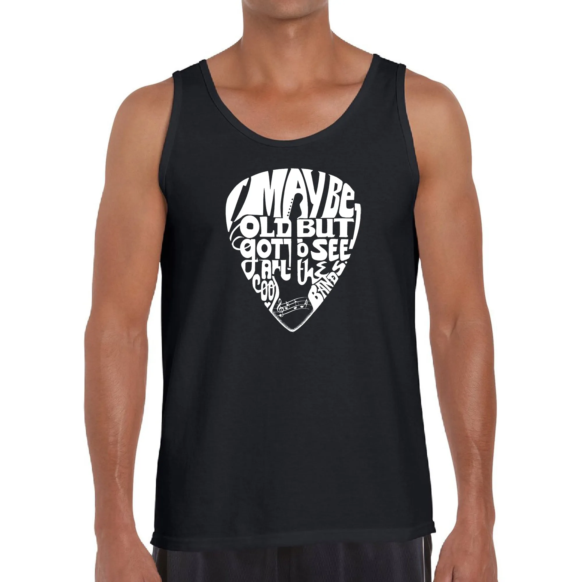 Guitar Pick - Men's Word Art Tank Top sold by LA Pop Art