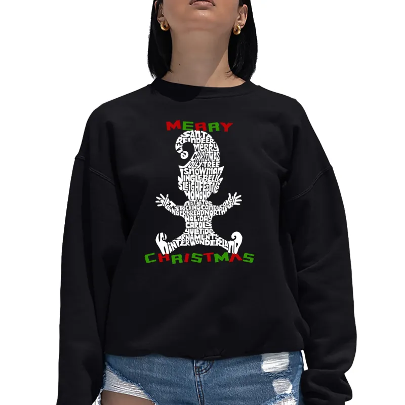 Christmas Elf - Women's Word Art Crewneck Sweatshirt sold by LA Pop Art