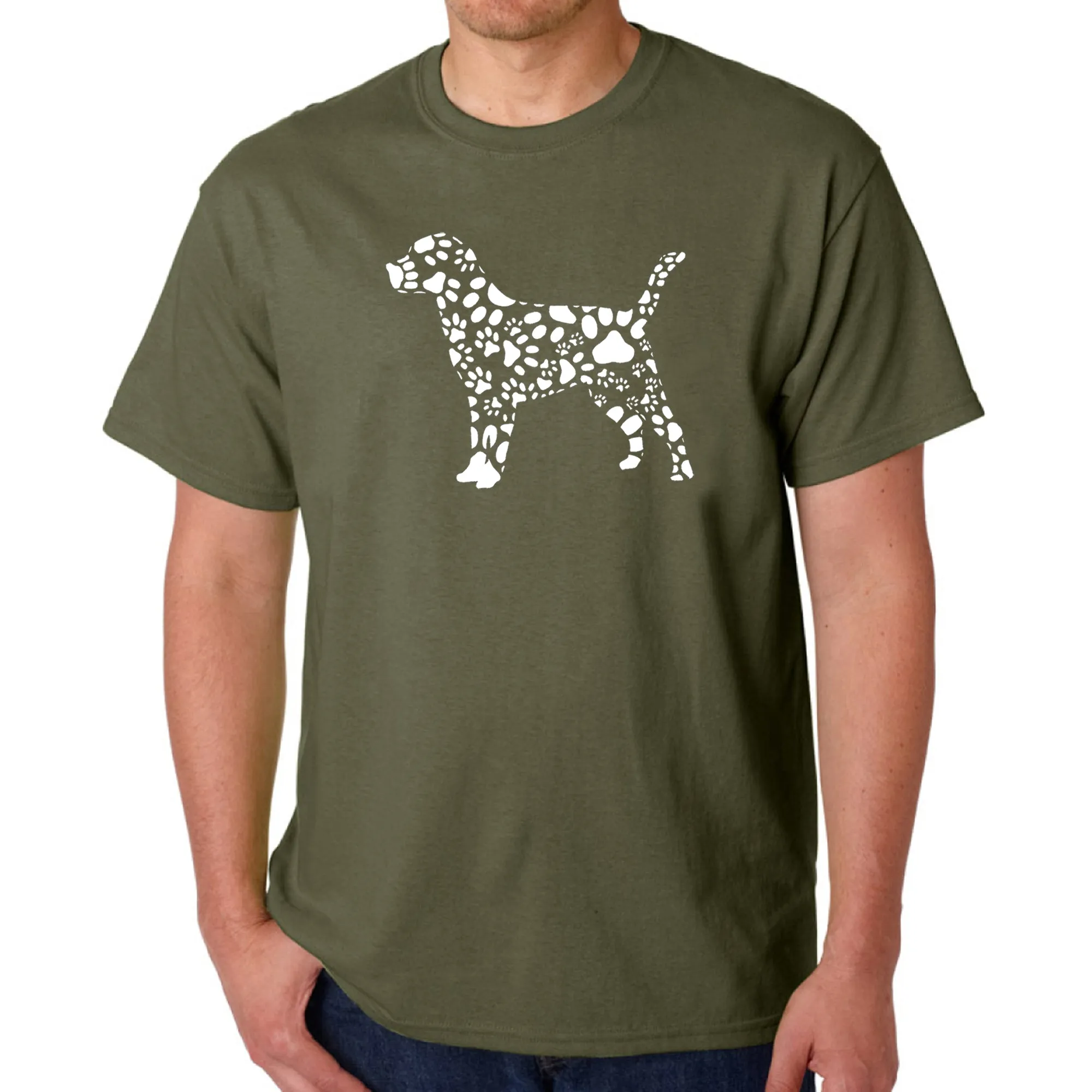 Dog Paw Prints - Men's Word Art T-Shirt sold by LA Pop Art product image thumbnail 5