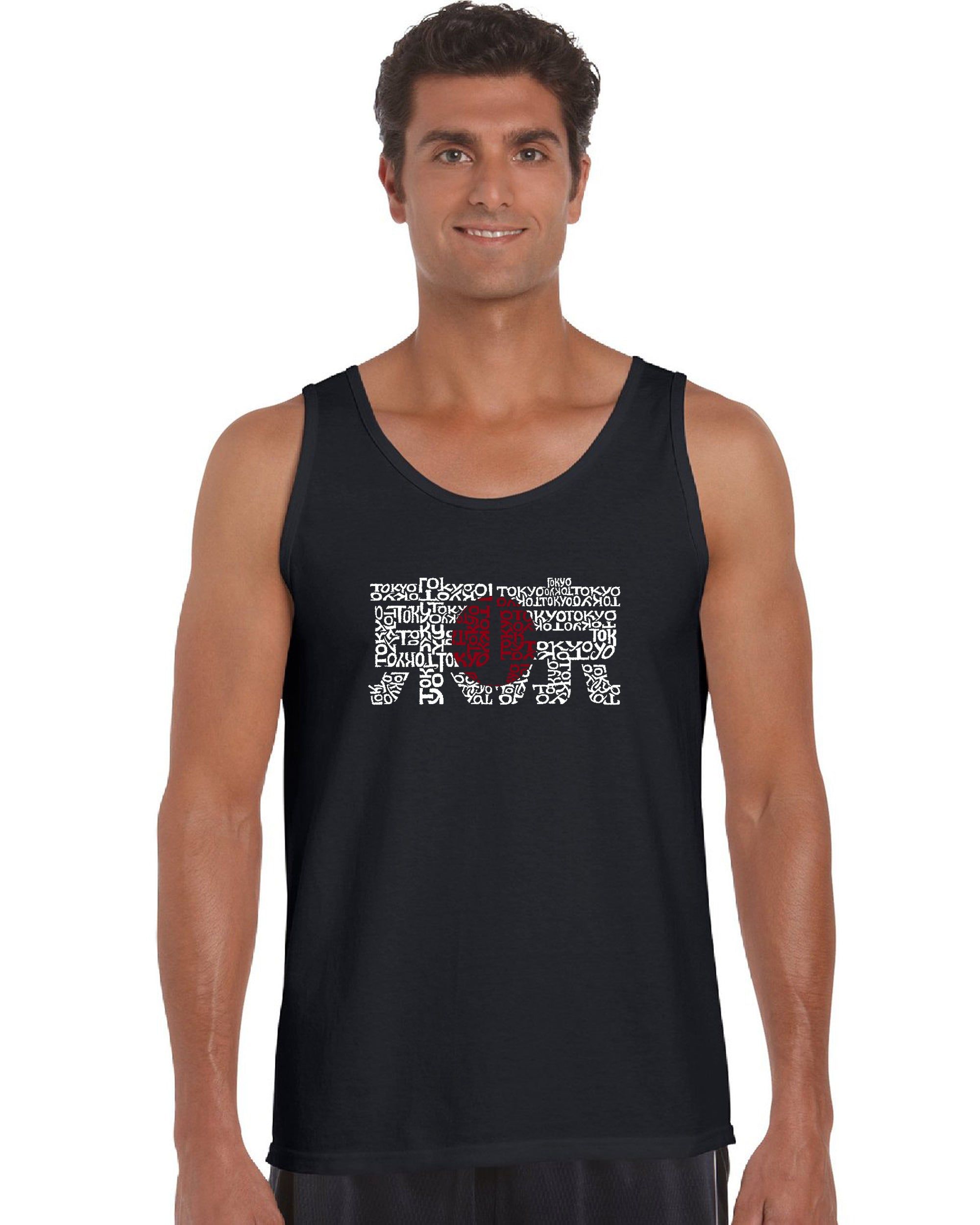 Tokyo Sun - Men's Word Art Tank Top sold by LA Pop Art