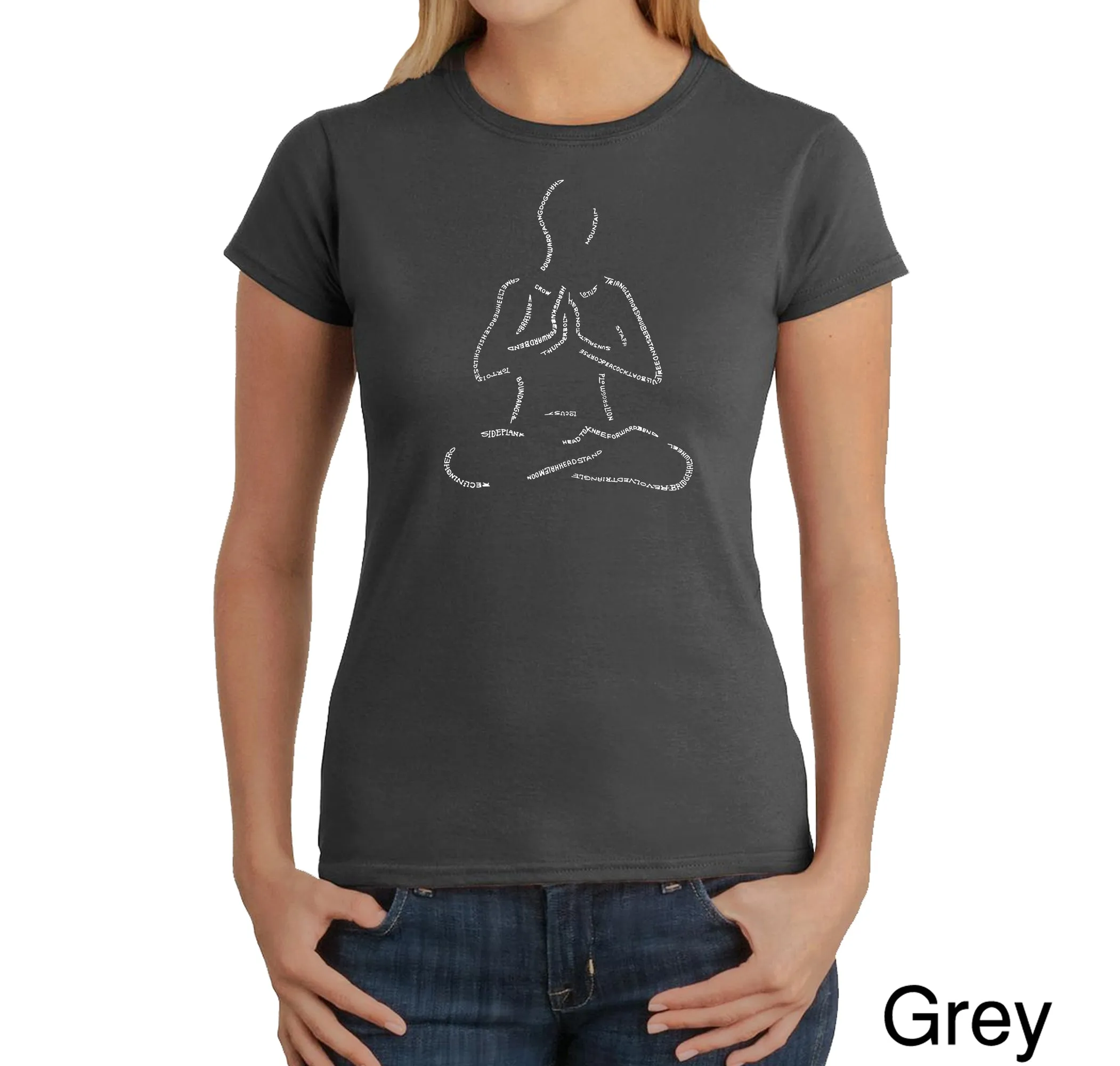 POPULAR YOGA POSES - Women's Word Art T-Shirt sold by LA Pop Art product image thumbnail 4