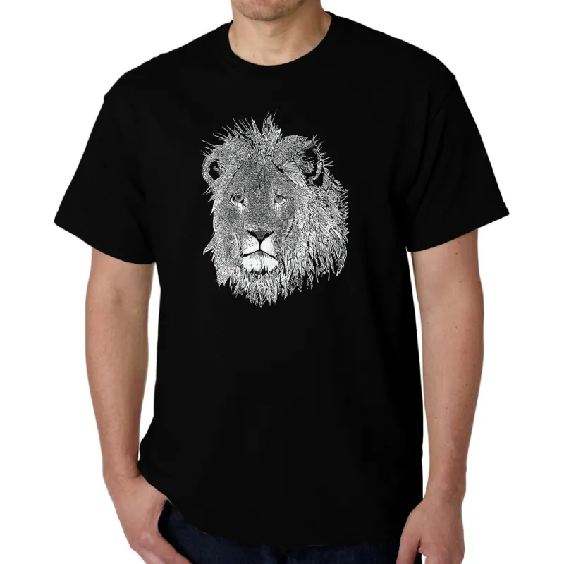Lion  - Men's Word Art T-Shirt sold by LA Pop Art