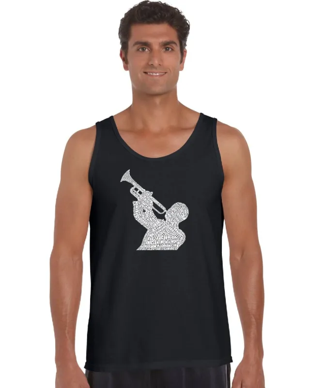 ALL TIME JAZZ SONGS - Men's Word Art Tank Top sold by LA Pop Art