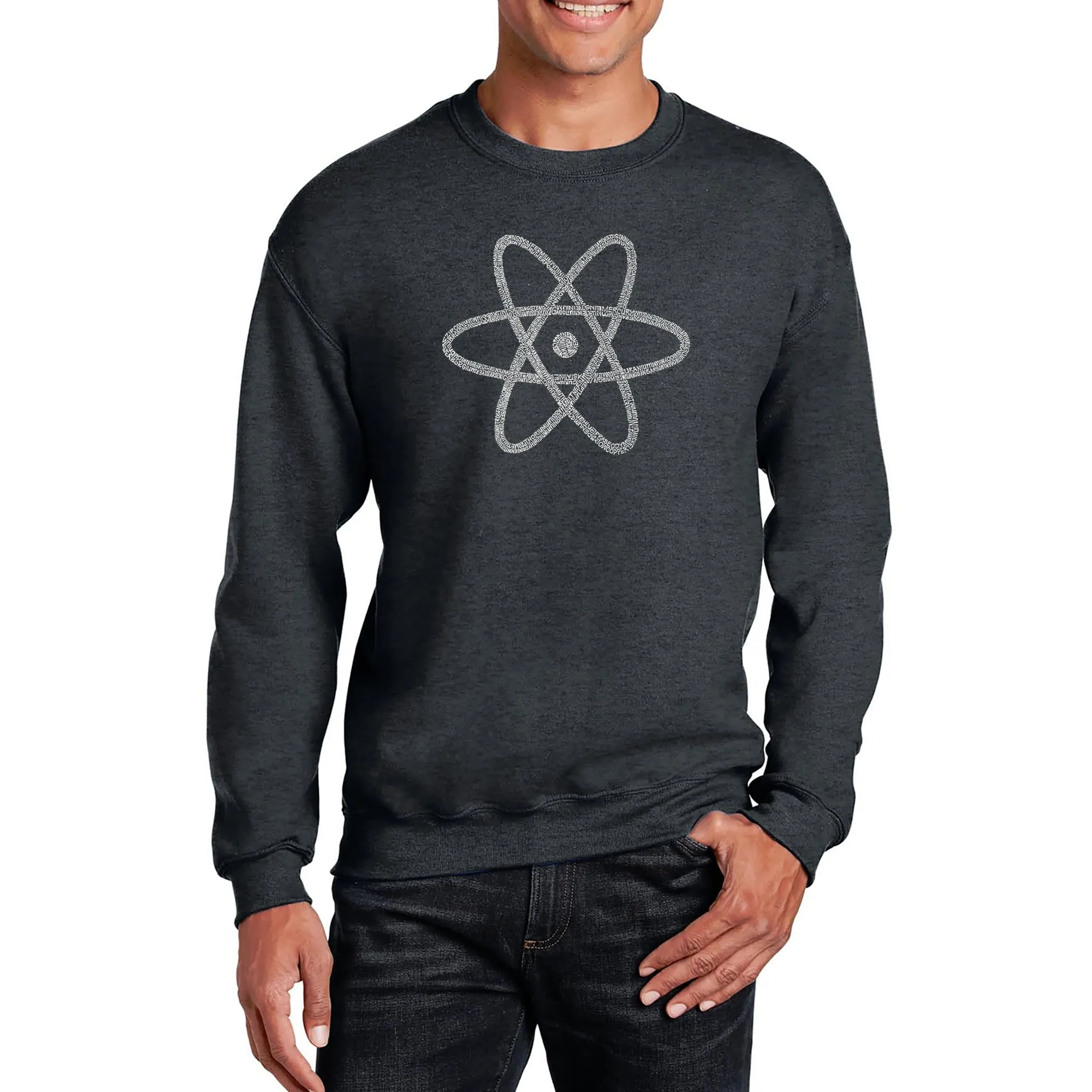 ATOM - Men's Word Art Crewneck Sweatshirt sold by LA Pop Art product image thumbnail 3