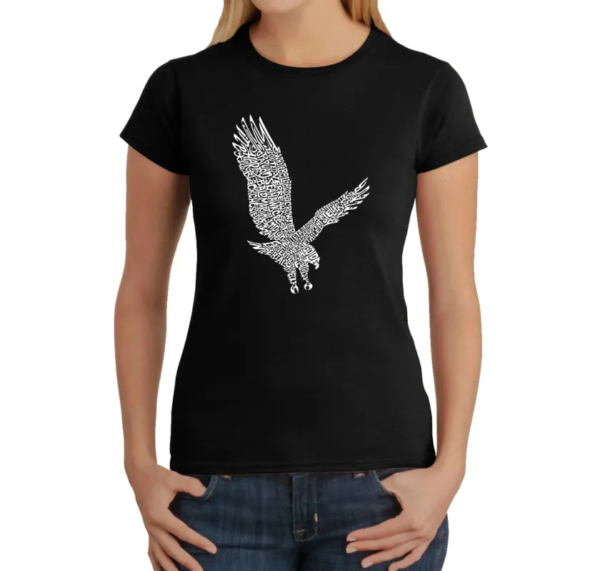 Eagle - Women's Word Art T-Shirt sold by LA Pop Art