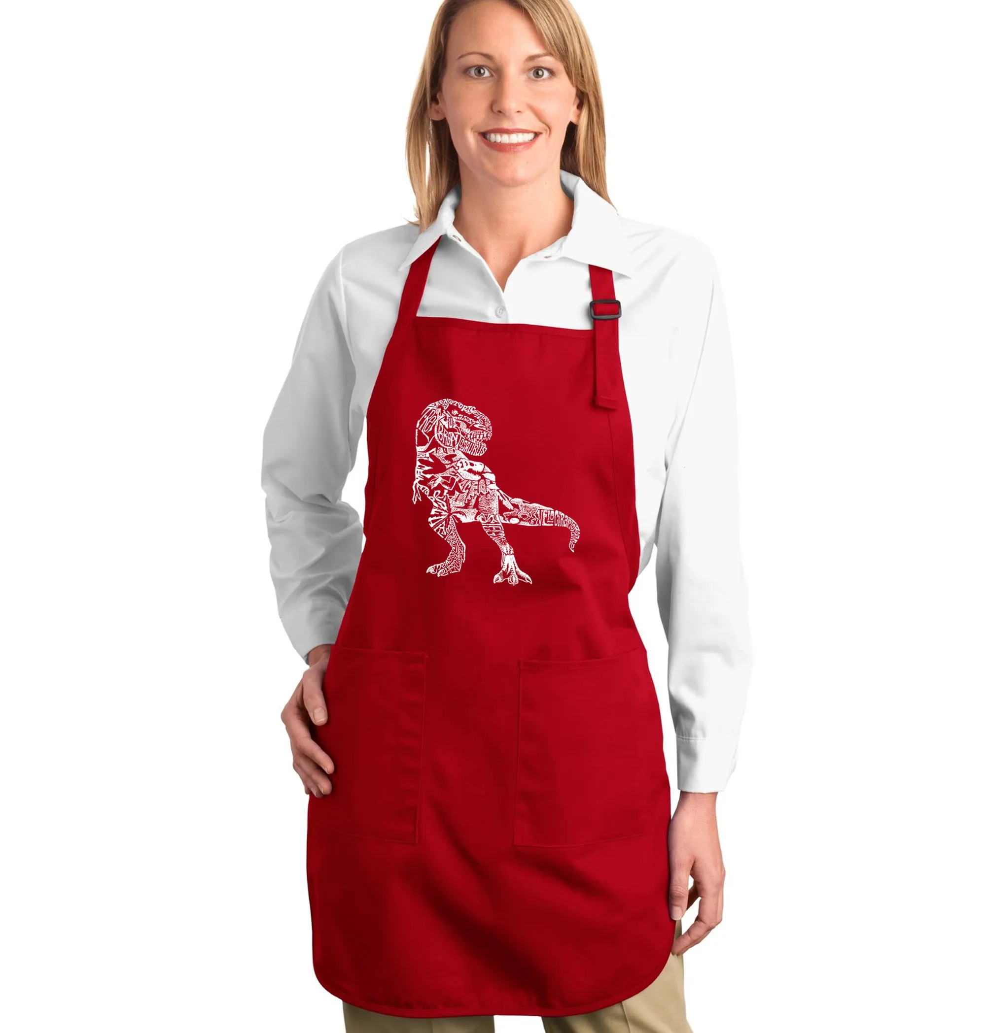 Dino Pics - Full Length Word Art Apron sold by LA Pop Art product image thumbnail 3
