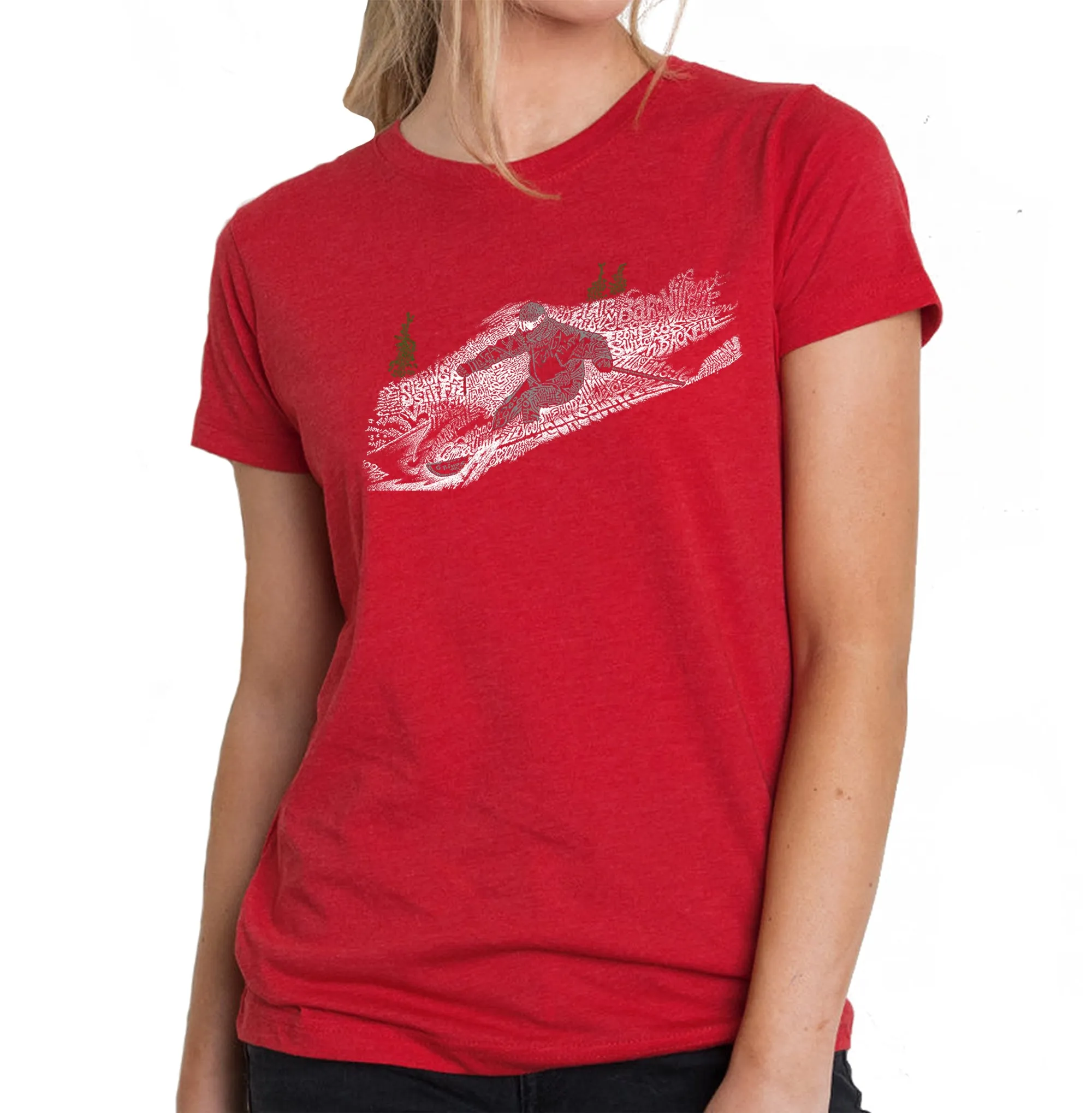 Ski - Women's Premium Blend Word Art T-Shirt sold by LA Pop Art product image thumbnail 5