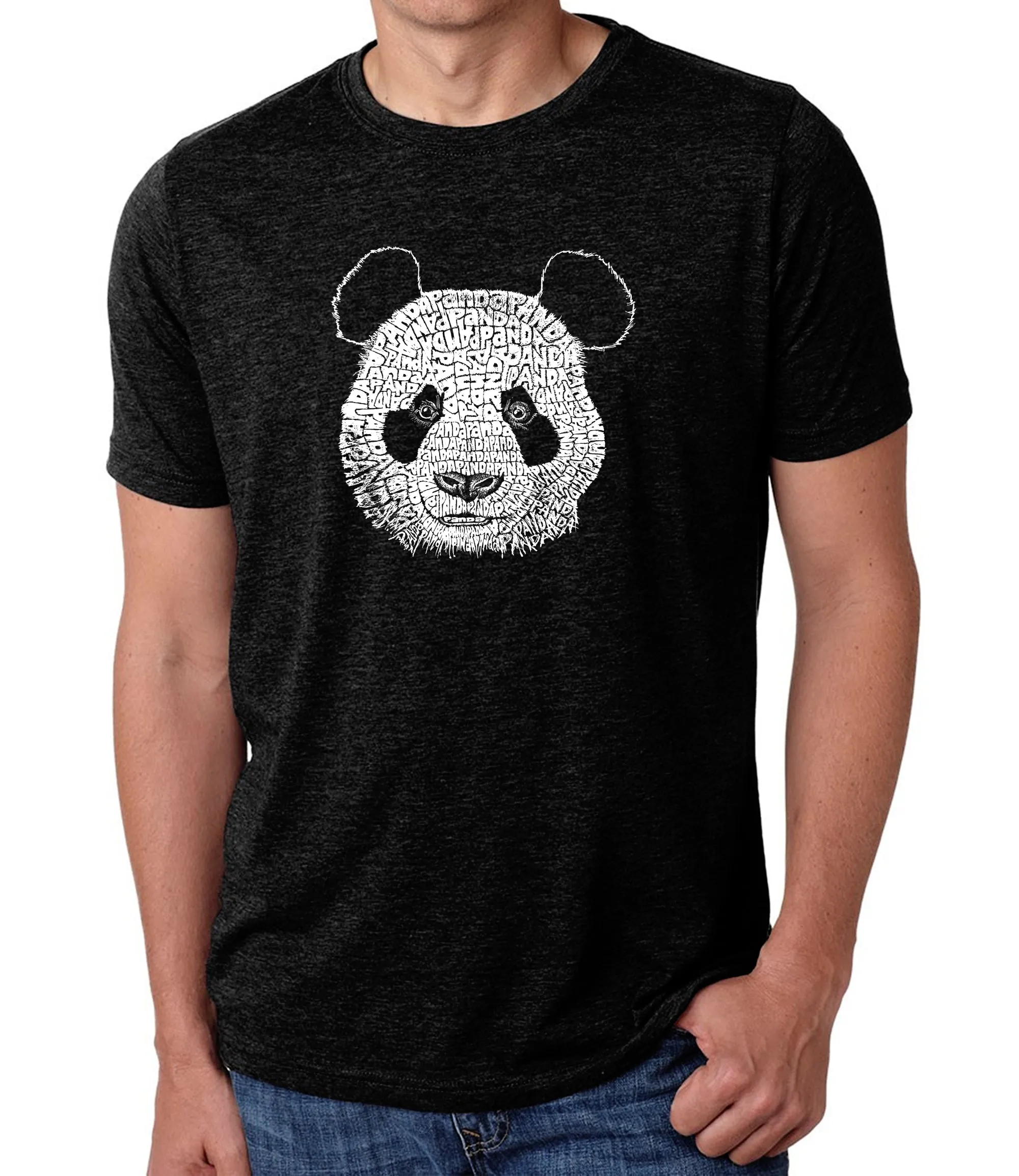 Panda - Men's Premium Blend Word Art T-Shirt sold by LA Pop Art