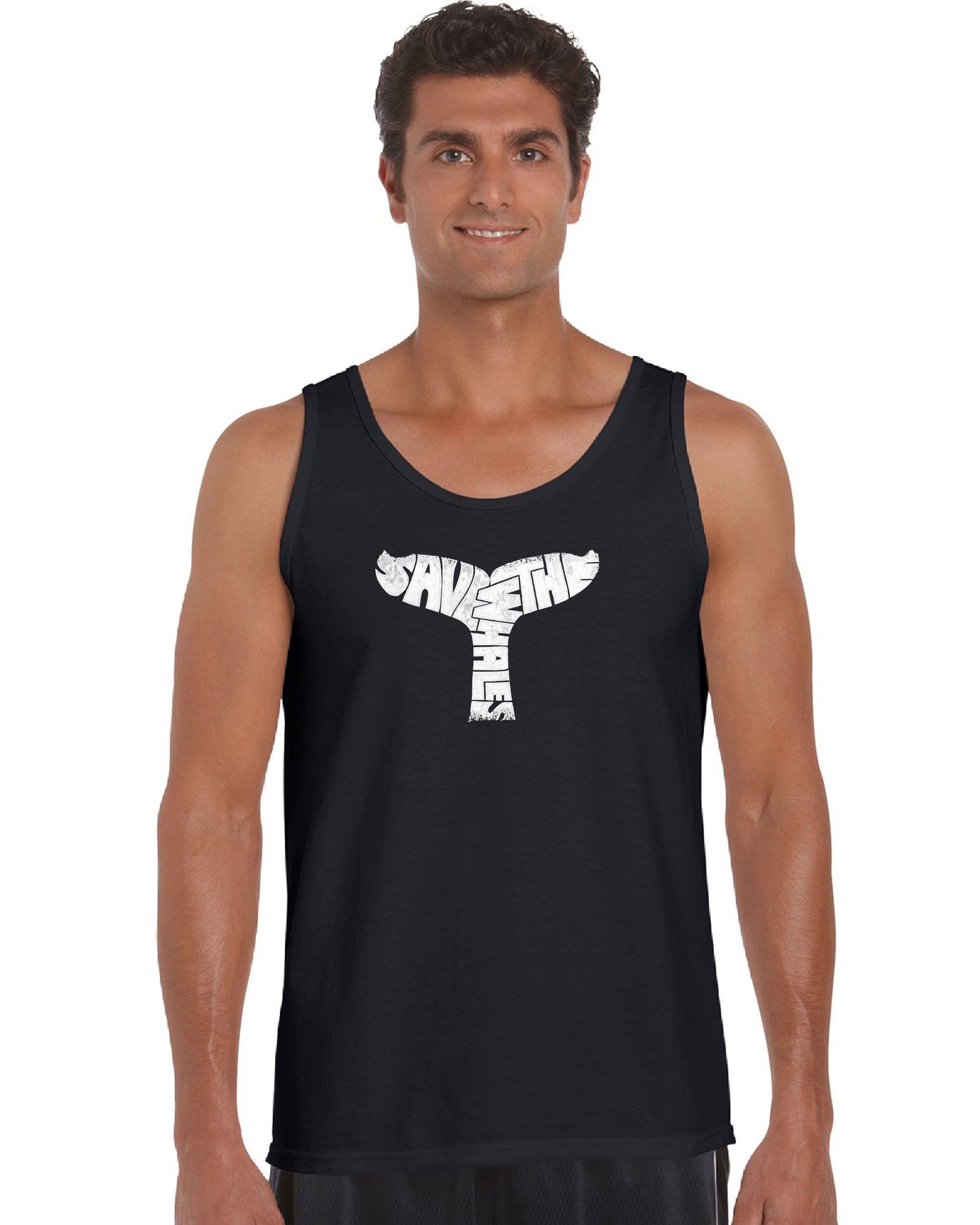 SAVE THE WHALES - Men's Word Art Tank Top sold by LA Pop Art