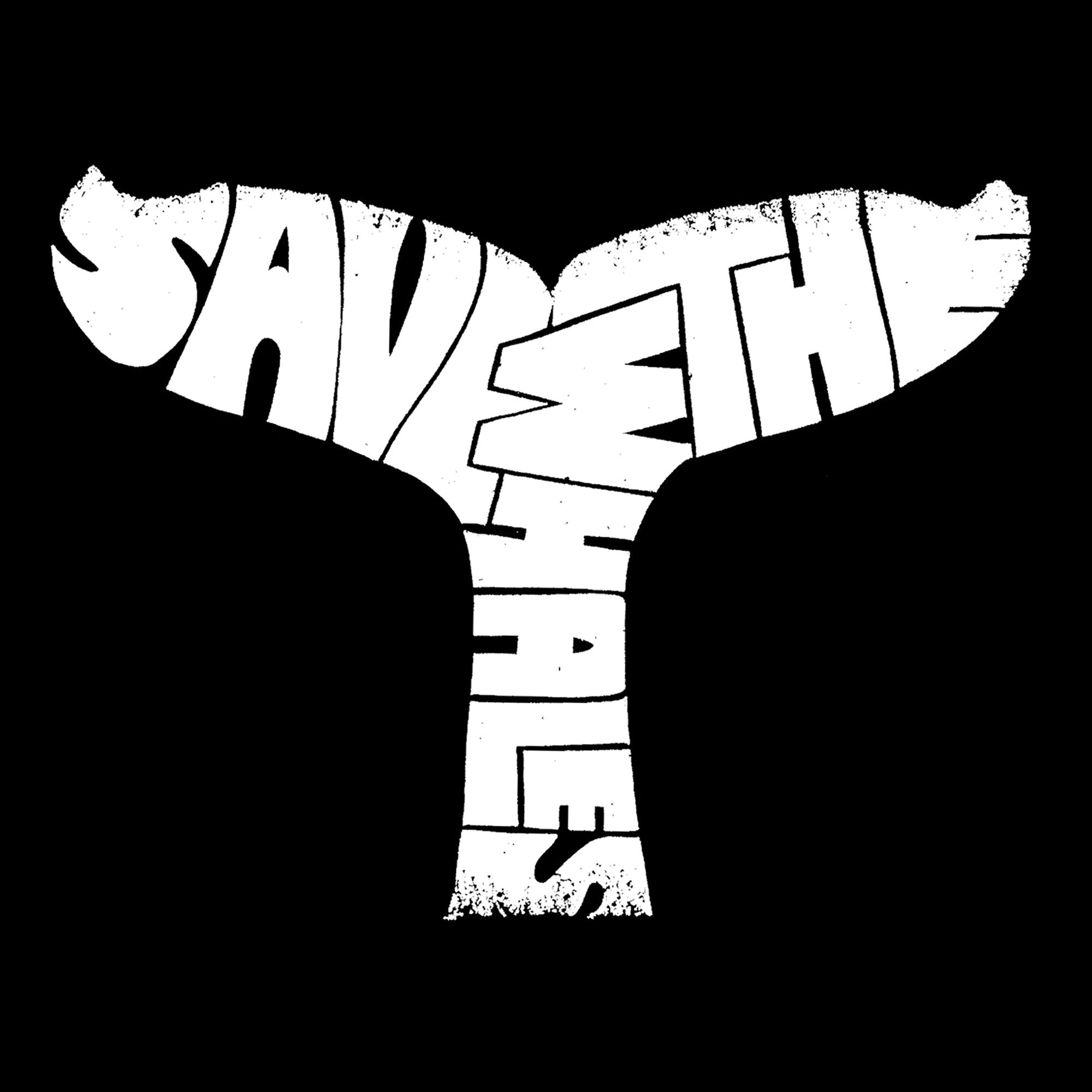 SAVE THE WHALES - Men's Word Art Tank Top sold by LA Pop Art product image thumbnail 2