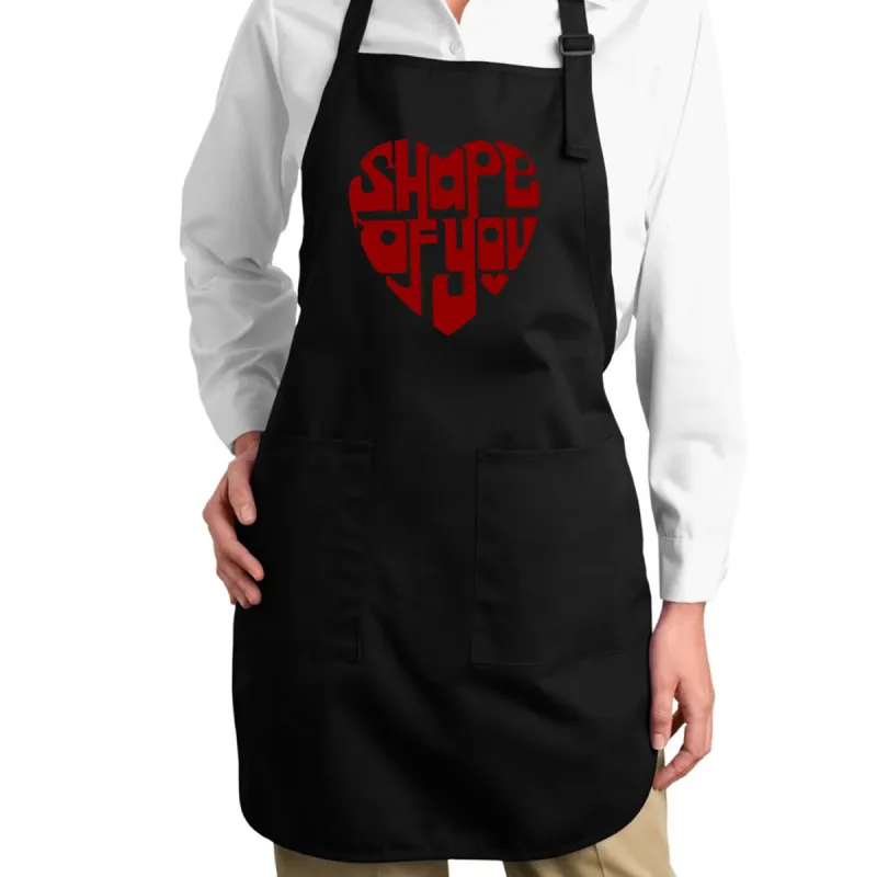 Shape of You - Full Length Word Art Apron sold by LA Pop Art
