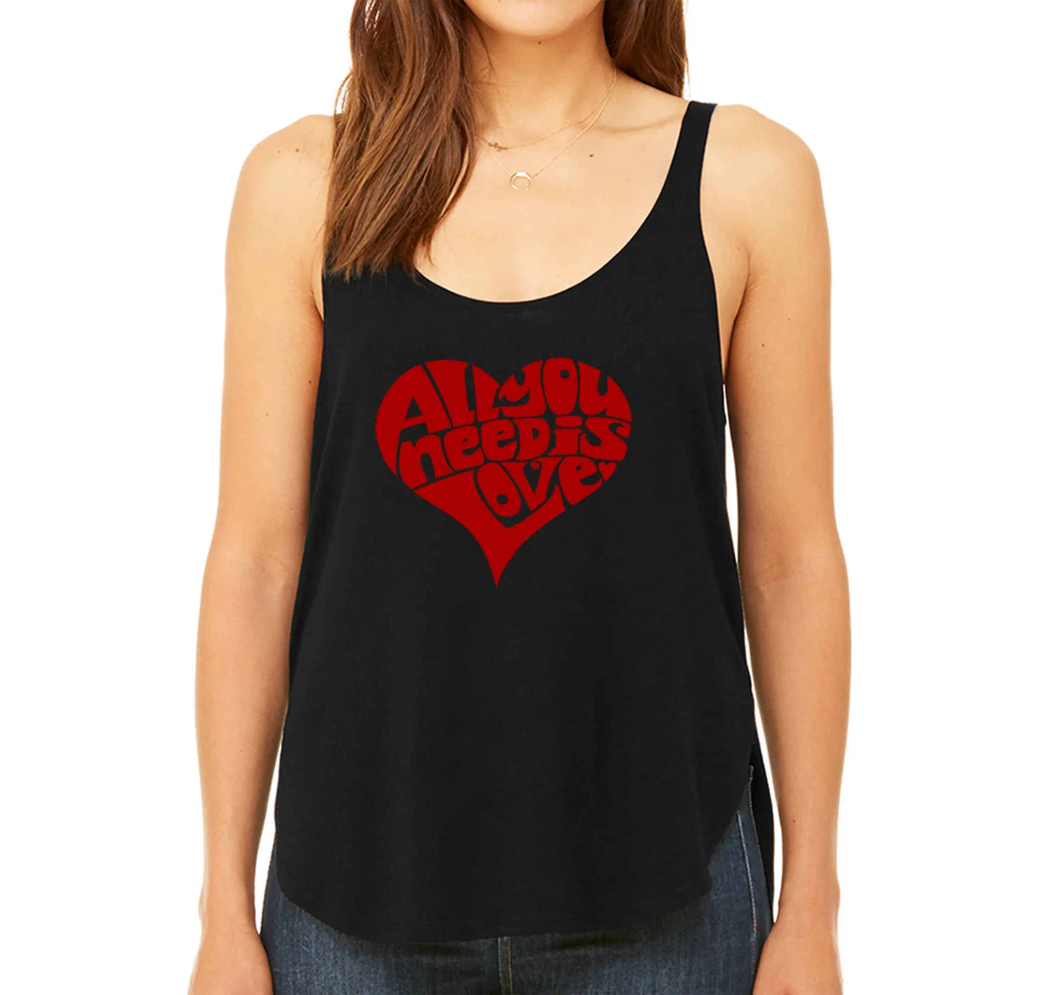 All You Need Is Love - Women's Word Art Flowy Tank Top sold by LA Pop Art