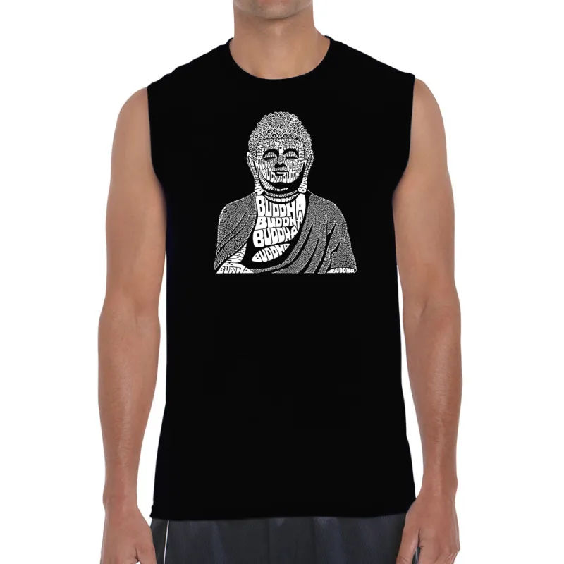Buddha  - Men's Word Art Sleeveless T-Shirt sold by LA Pop Art